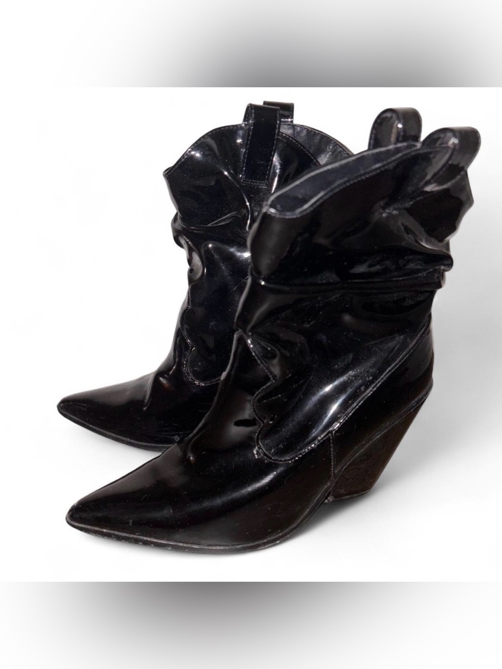 Black Western-Style Women’s Ankle Boots
